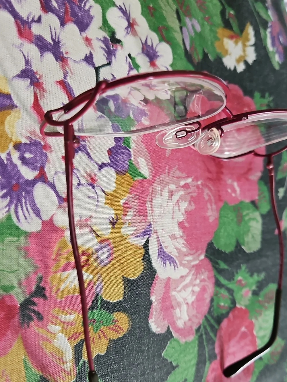 Vintage Wire Frame Burgundy Glasses